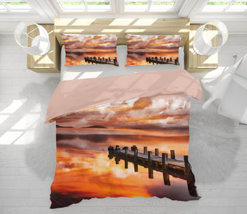 3D Sunset Pier 146 Marco Carmassi Bedding Bed Pillowcases Quilt