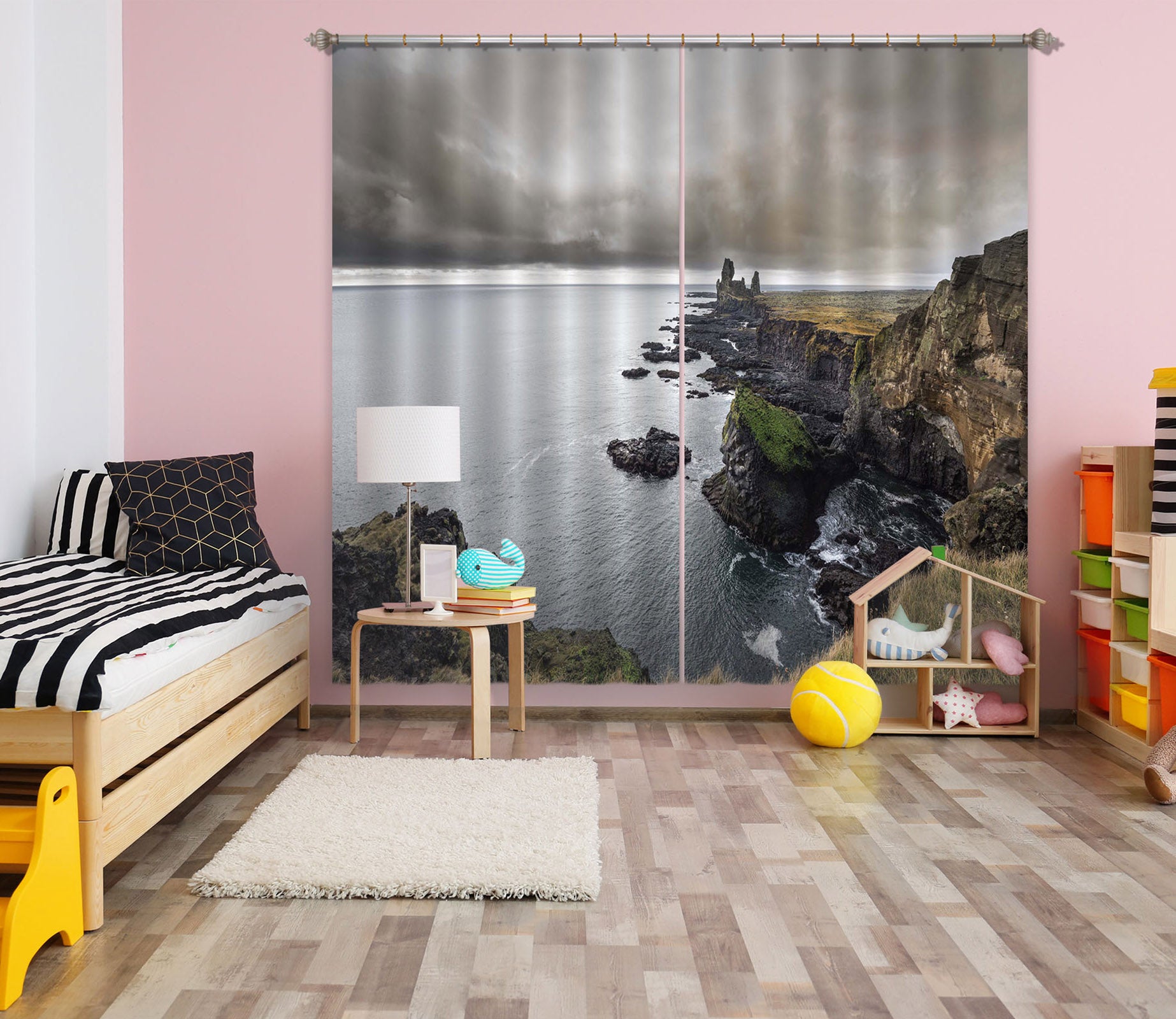 3D Storm Island 129 Marco Carmassi Curtain Curtains Drapes