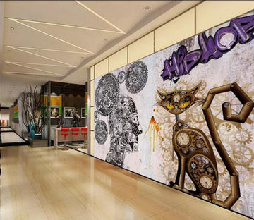 3D Cat Beauty WC04 Wall Murals Wallpaper AJ Wallpaper 2 