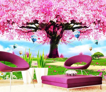 3D Pink Tree WC59 Wall Murals Wallpaper AJ Wallpaper 2 
