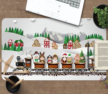 3D Cartoon Train Kid 005 Desk Mat Mat AJ Creativity Home 