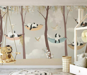 3D Forest Panda WG04 Wall Murals Wallpaper AJ Wallpaper 2 