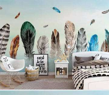 3D Colored Feather 557 Wall Murals Wallpaper AJ Wallpaper 2 