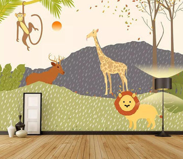 3D Cute Animal 591 Wall Murals Wallpaper AJ Wallpaper 2 