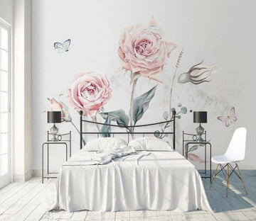 3D Pink Flowers WC55 Wall Murals Wallpaper AJ Wallpaper 2 