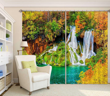 3D Autumn Valley 825 Curtains Drapes Wallpaper AJ Wallpaper 