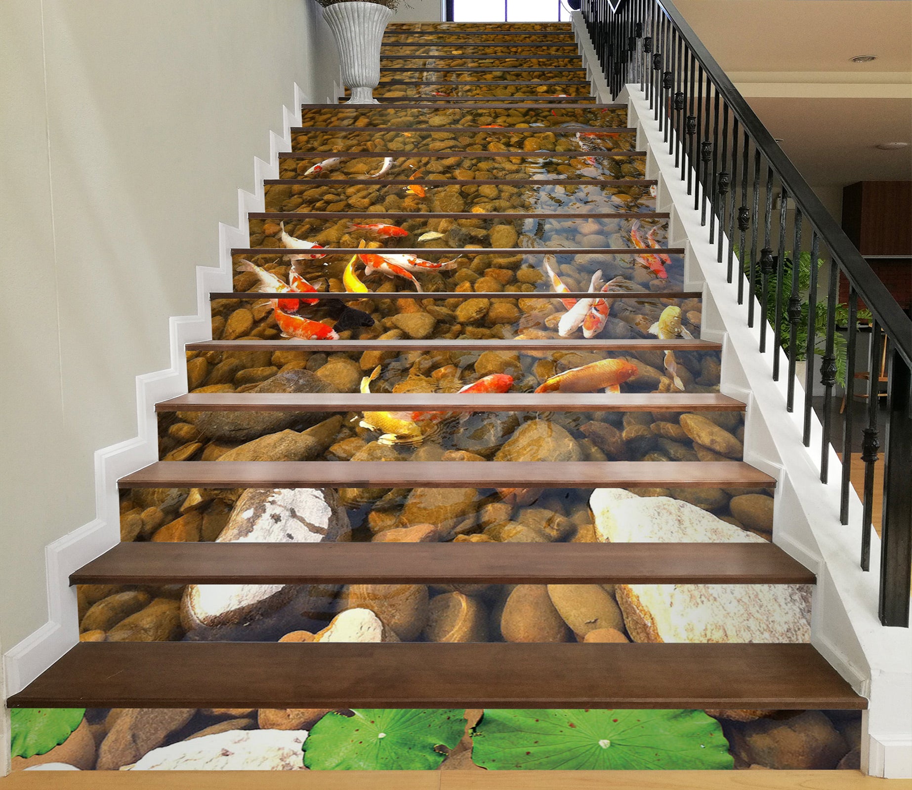 3D Clear Pond 017 Stair Risers