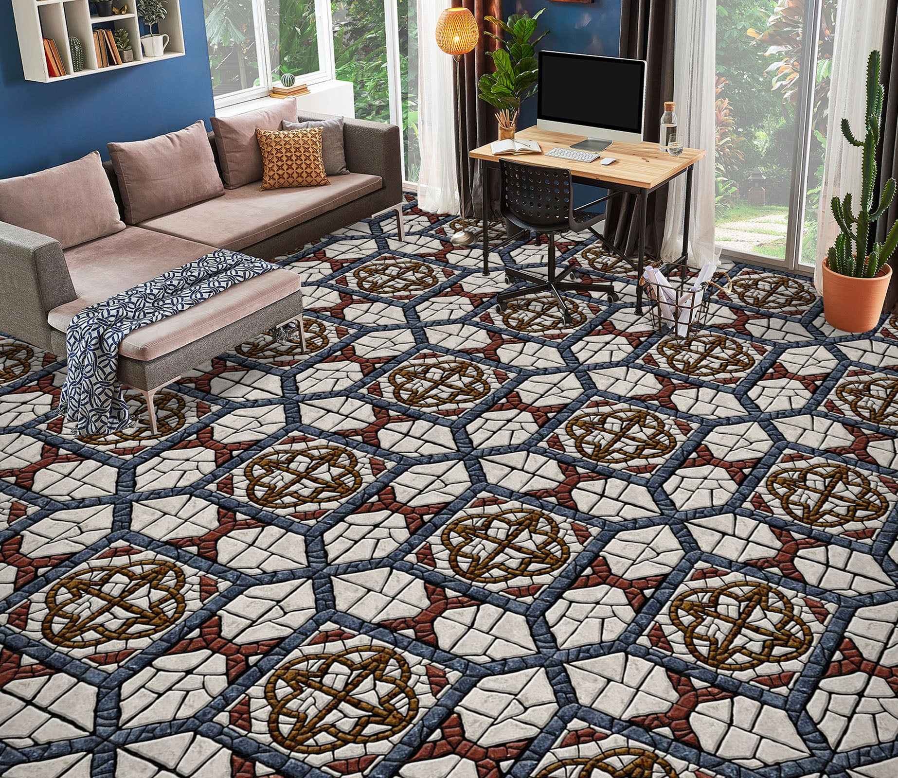 3D Classical Pattern Design 958 Floor Mural  Wallpaper Murals Rug & Mat Print Epoxy waterproof bath floor