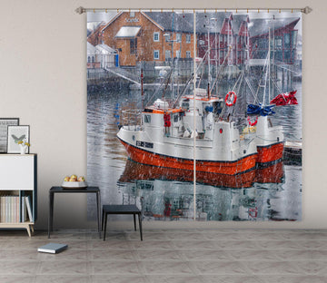 3D River Ship 045 Marco Carmassi Curtain Curtains Drapes