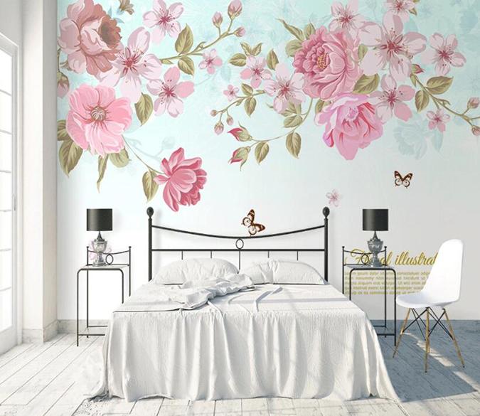 3D Pink Petals 444 Wall Murals Wallpaper AJ Wallpaper 2 