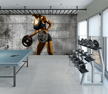 3D Hands Dumbbell 106 Wall Murals Wallpaper AJ Wallpaper 2 