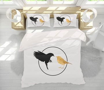 3D Golden Magpie 179 Boris Draschoff Bedding Bed Pillowcases Quilt