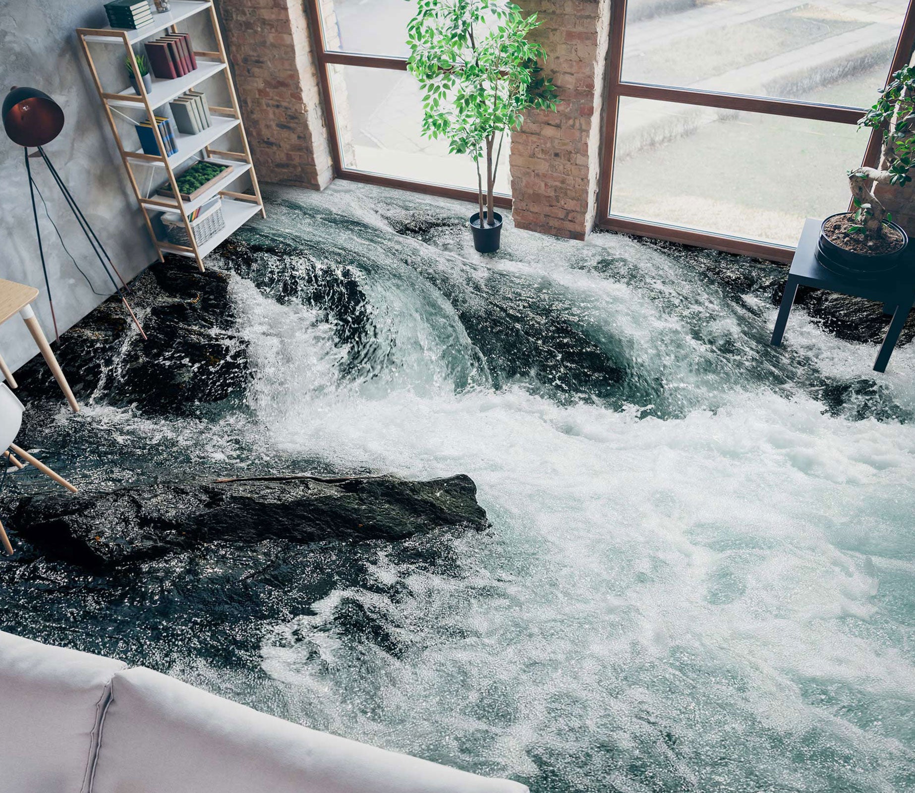 3D Splash Stop Art 1079 Floor Mural