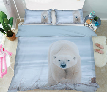 3D Glacier White Bear 071 Bed Pillowcases Quilt