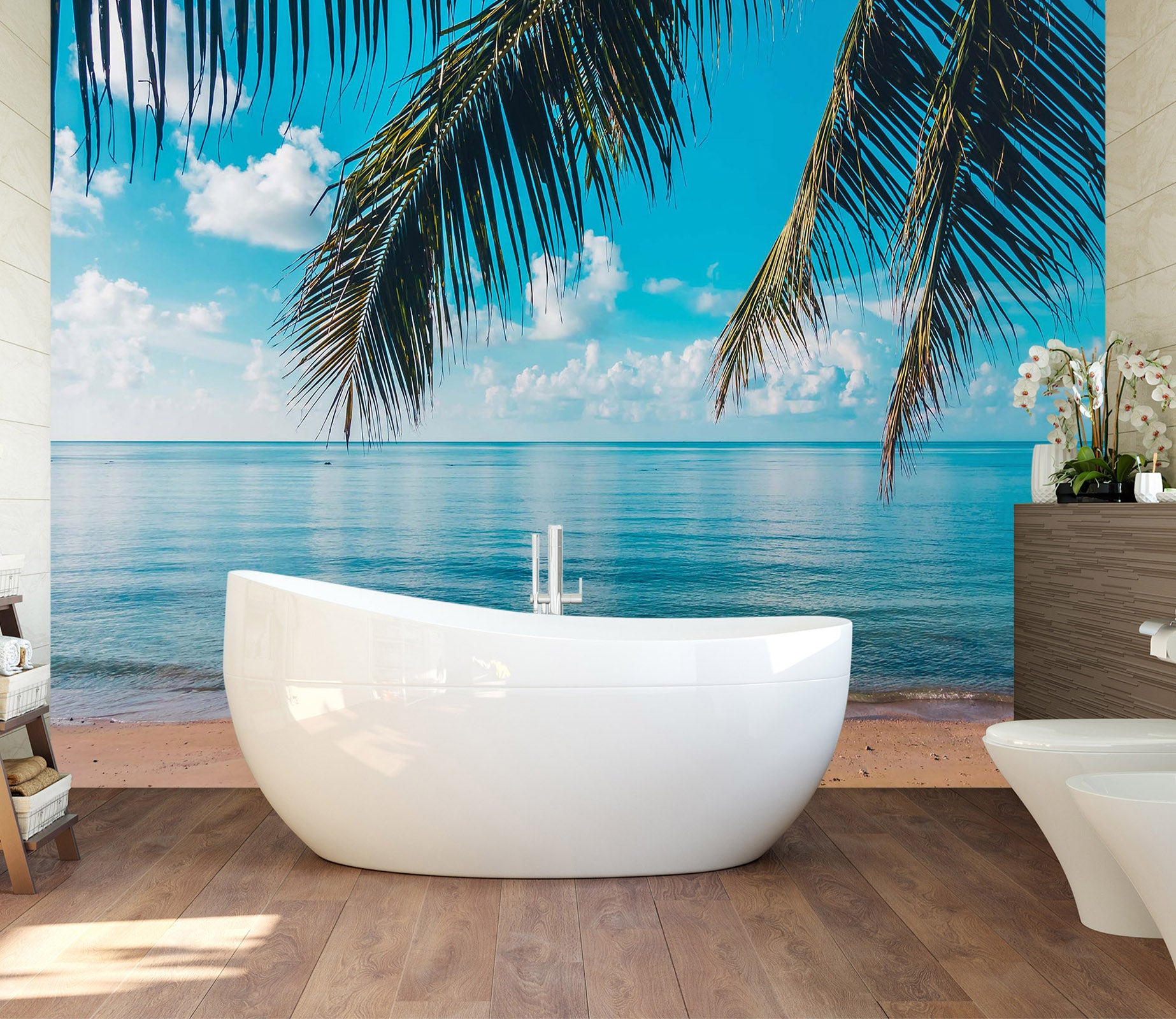 3D Sea View Beach 131 Wall Murals