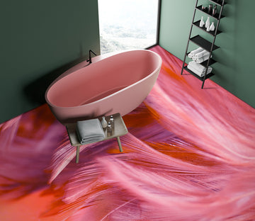 3D Dark Pink Feathers 1143 Floor Mural  Wallpaper Murals Self-Adhesive Removable Print Epoxy