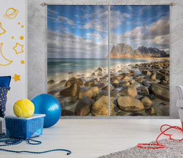3D Beach Stones 168 Marco Carmassi Curtain Curtains Drapes Wallpaper AJ Wallpaper 