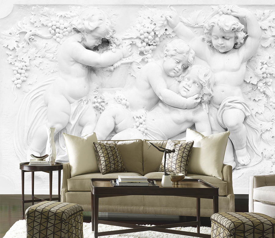 3D Carving Children 1546 Wall Murals