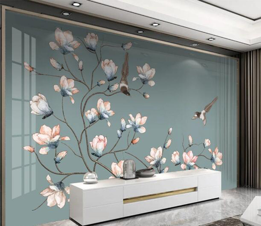 3D Swallow Fragrance WC2674 Wall Murals