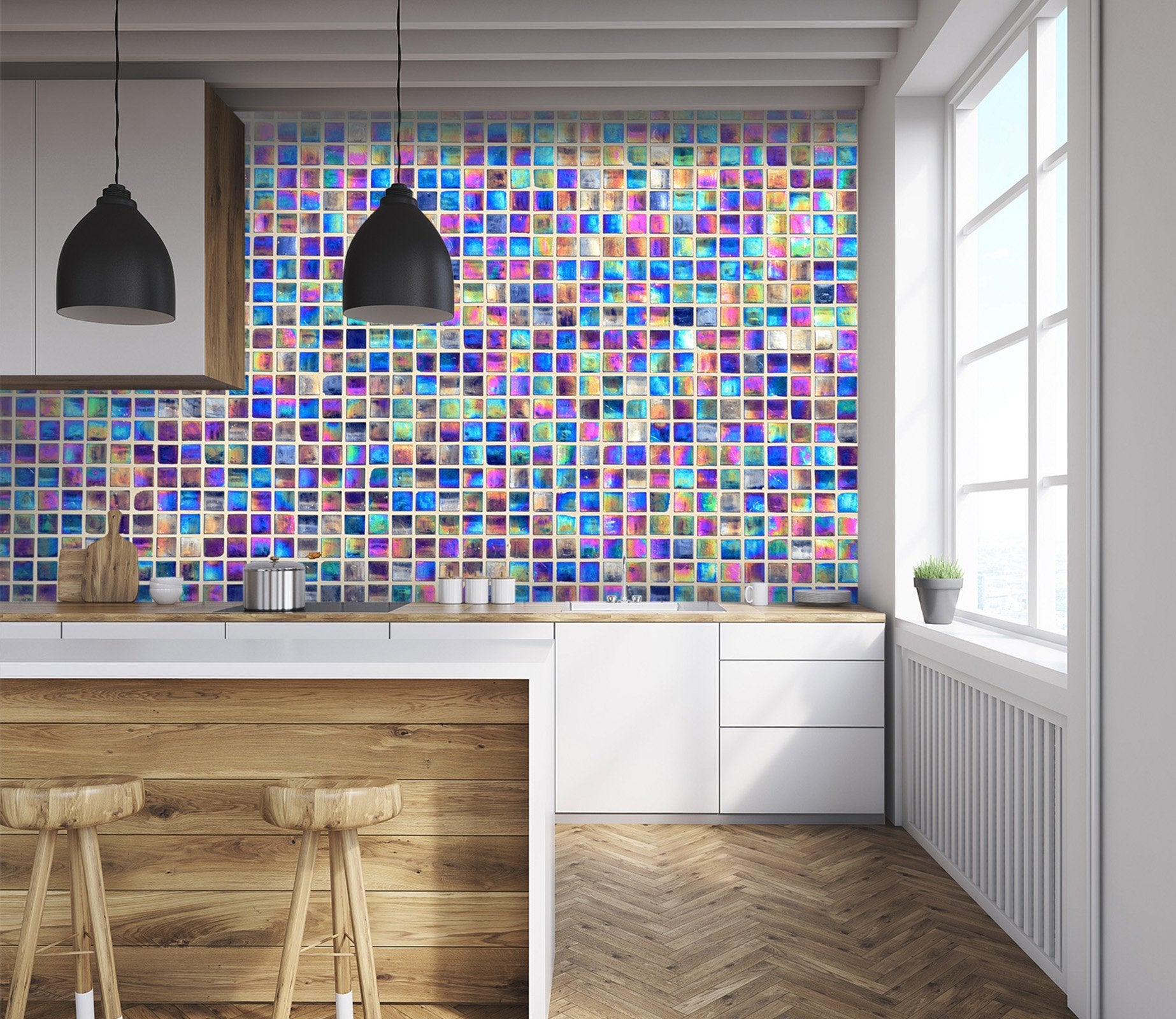 3D Gorgeous Mosaic 074 Marble Tile Texture Wallpaper AJ Wallpaper 2 