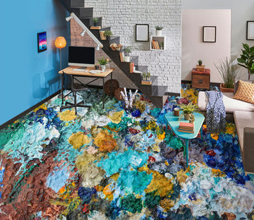 3D Colored Coral 050 Floor Mural  Wallpaper Murals Rug & Mat Print Epoxy waterproof bath floor