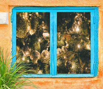 3D Ball Lights 31034 Christmas Window Film Print Sticker Cling Stained Glass Xmas