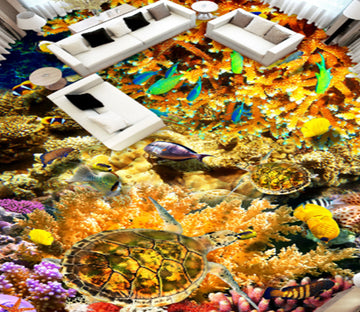 3D Underwater World 286 Floor Mural  Wallpaper Murals Rug & Mat Print Epoxy waterproof bath floor