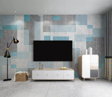 3D Blue Square WC2619 Wall Murals