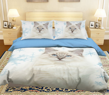 3D Cute Cat 1906 Bed Pillowcases Quilt