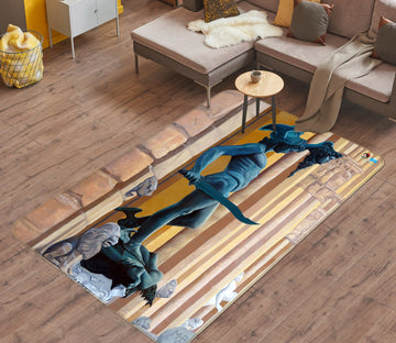 3D Portrait Statue 11162 Matthew Holden Bates Rug Non Slip Rug Mat