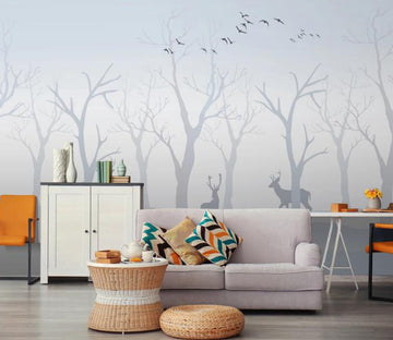 3D Light And Shadow Trees 644 Wall Murals