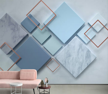 3D Colored Square WG022 Wall Murals