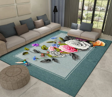 3D Flower Bird WG468 Non Slip Rug Mat Mat AJ Creativity Home 