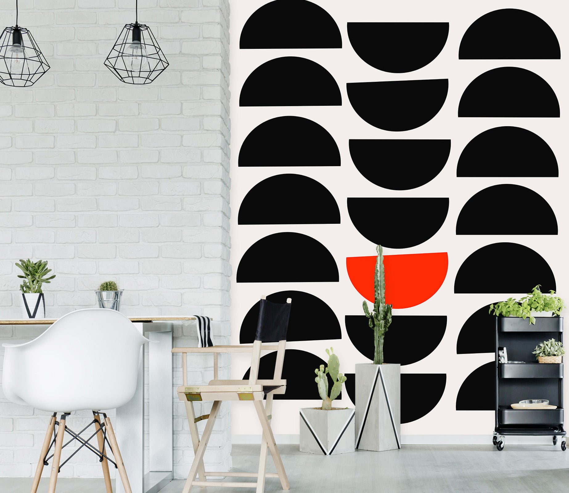 3D Dark Semicircle 1503 Boris Draschoff Wall Mural Wall Murals
