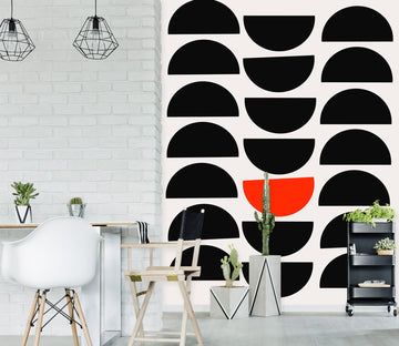 3D Dark Semicircle 1503 Boris Draschoff Wall Mural Wall Murals