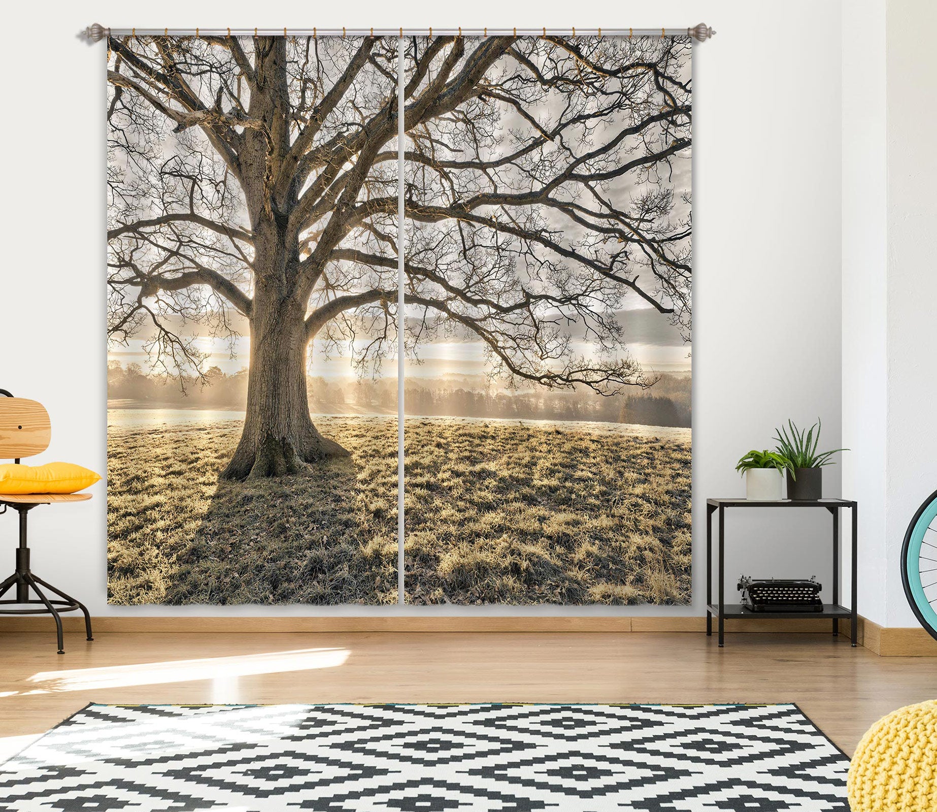 3D Sunshine Tree 088 Assaf Frank Curtain Curtains Drapes