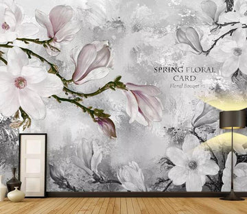 3D White Flowers 569 Wall Murals Wallpaper AJ Wallpaper 2 