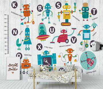 3D Alphabet Robots 1046 Wall Murals