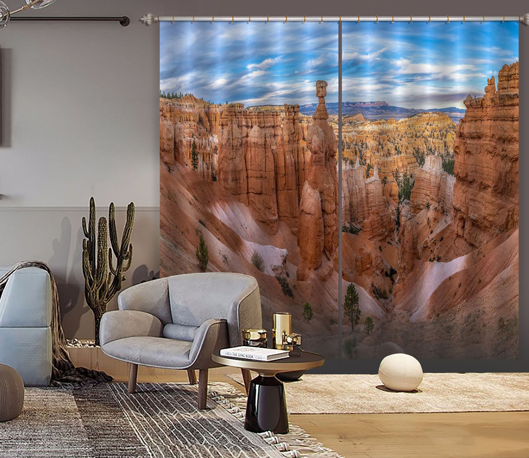 3D Yellow Valley 132 Marco Carmassi Curtain Curtains Drapes