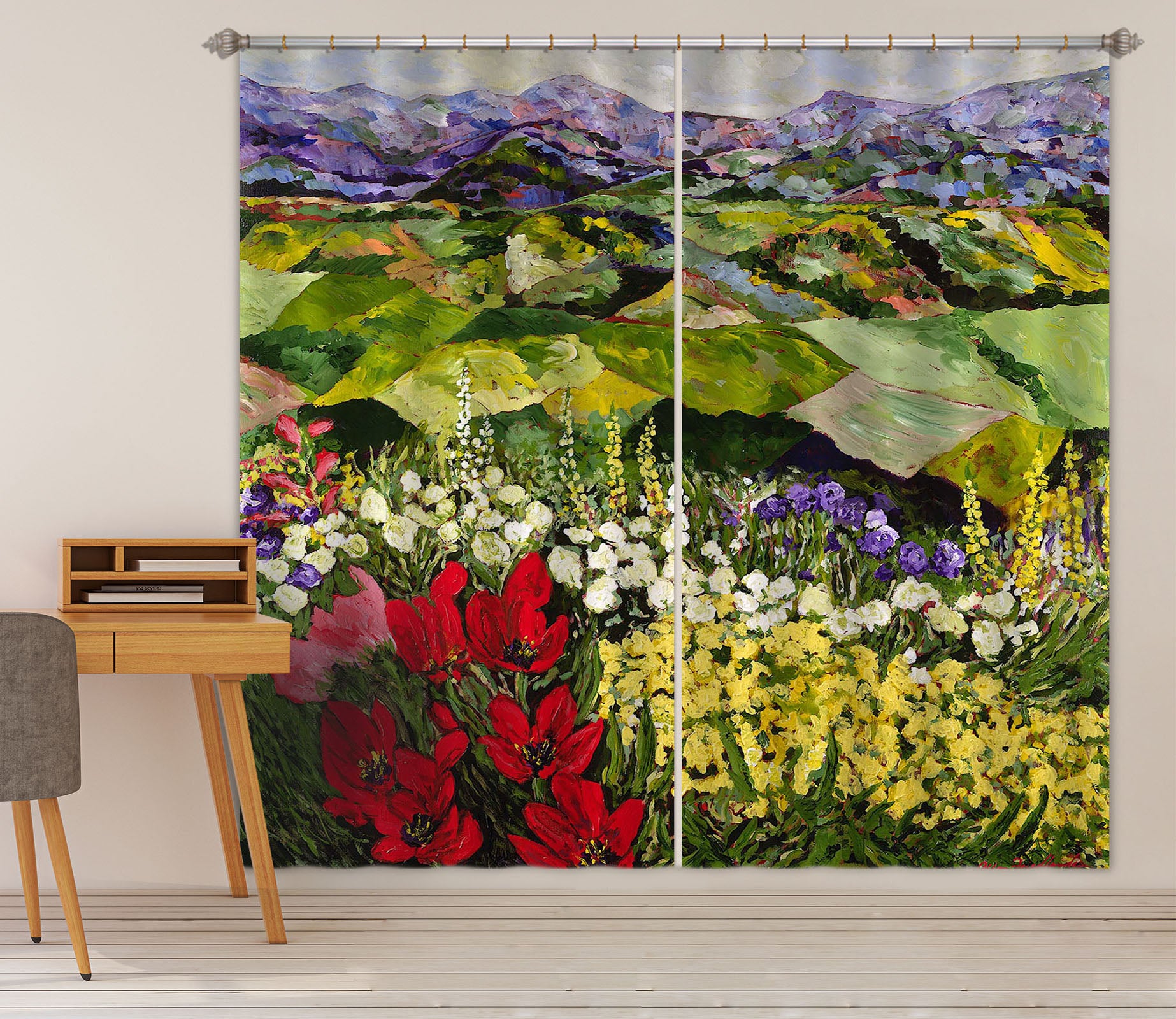 3D High Mountain 140 Allan P. Friedlander Curtain Curtains Drapes