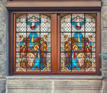 3D Cute Angel 173 Window Film Print Sticker Cling Stained Glass UV Block