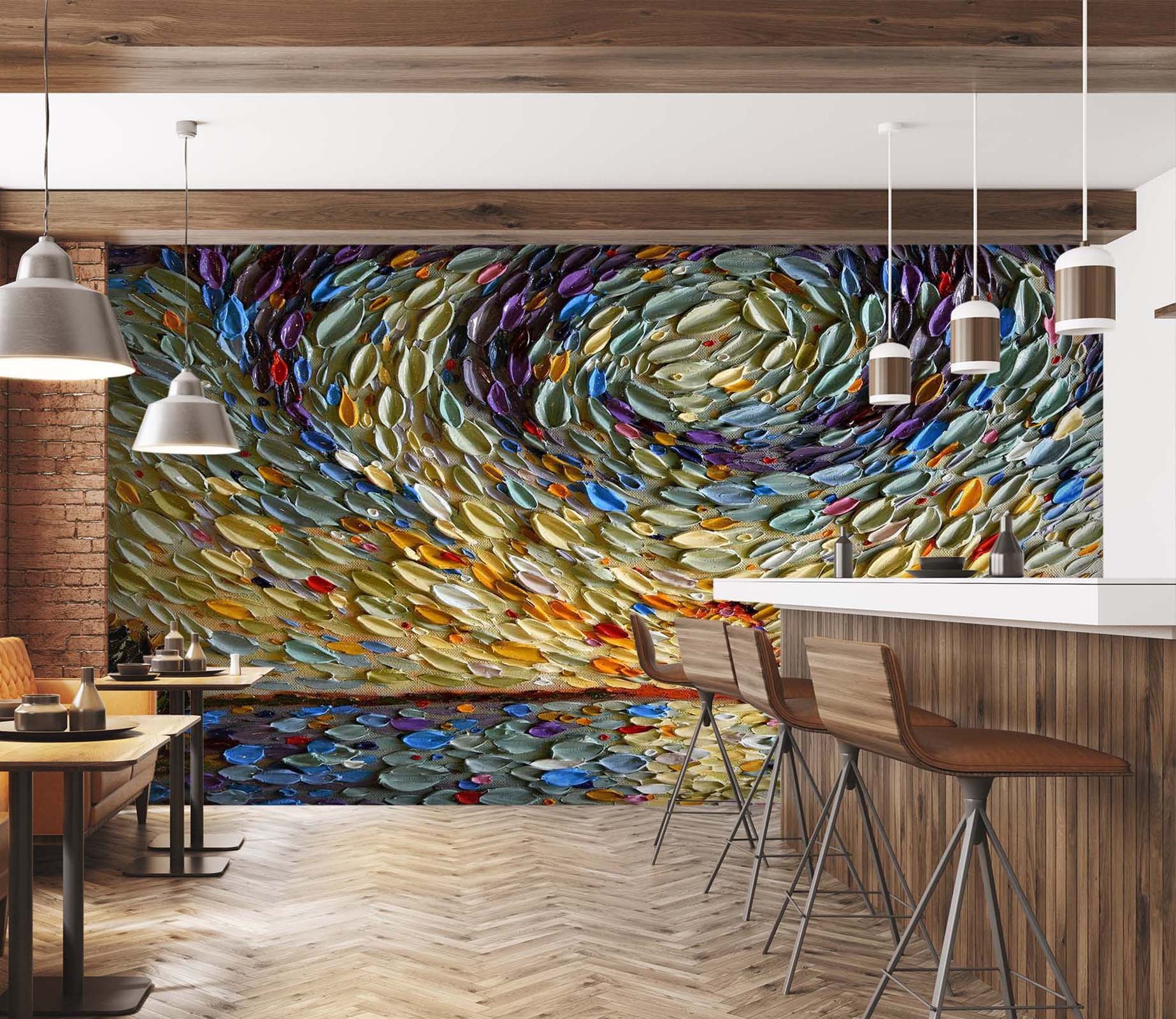 3D Colorful Shells 1411 Dena Tollefson Wall Mural Wall Murals