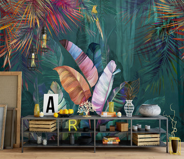 3D Colored Leaves 1573 Wall Murals