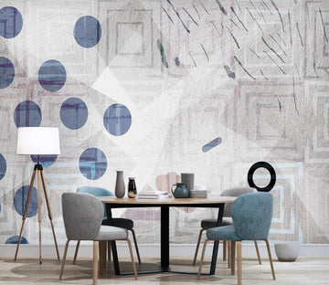 3D Blue Small Circles 2436 Wall Murals