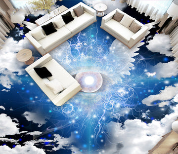 3D Thunder Bubble 191 Floor Mural  Self-Adhesive Sticker Bathroom Non-slip Waterproof Flooring Murals