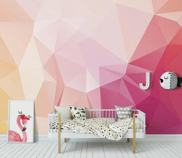 3D Pink Three-dimensional Shape 892 Wall Murals