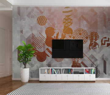 3D Yellow Pattern 2090 Wall Murals