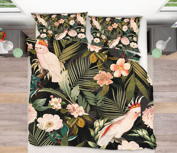 3D Parrot Flower Leaf 136 Uta Naumann Bedding Bed Pillowcases Quilt