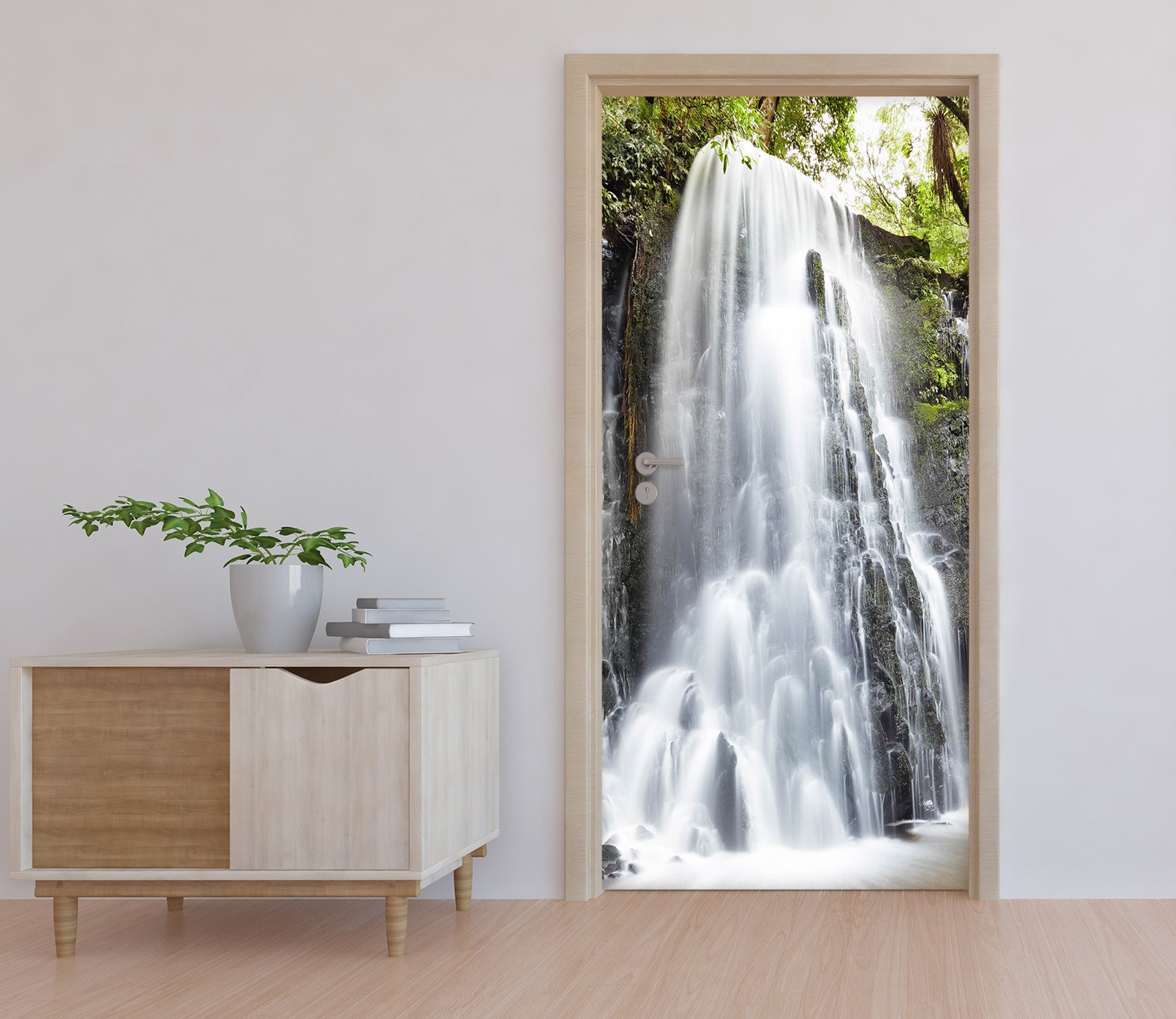 3D Waterfall Rapids 194 Door Mural