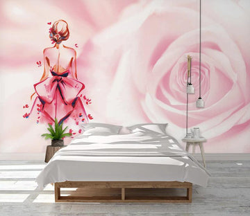 3D Rose Woman 1121 Wall Murals